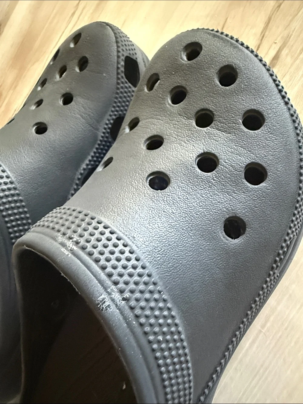Crocs Black Slip-On platform Clogs - Picture 3 of 4